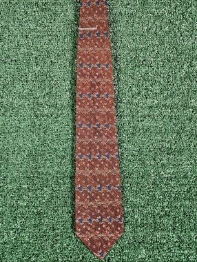Caravaggio Pure Italian Silk Classic Brown Patterned Men's Tie